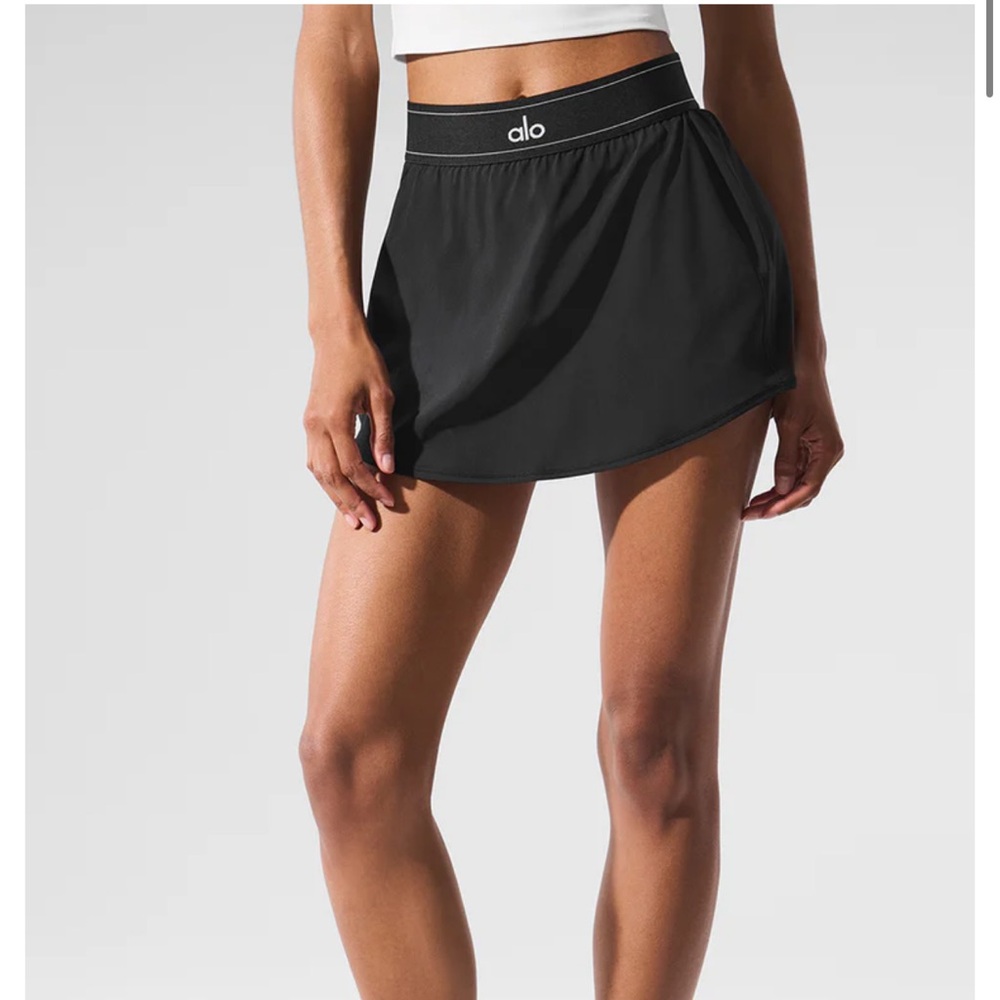 ALO Match Point Tennis Skirt in Black